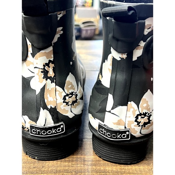 Chooka Waterproof Floral Print Rain Boots Size 6 - Picture 5 of 5